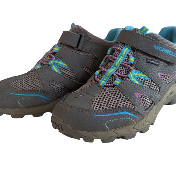 Merrell Girls sz 4 Hilltop Mid hiking boots - Picture 1 of 6